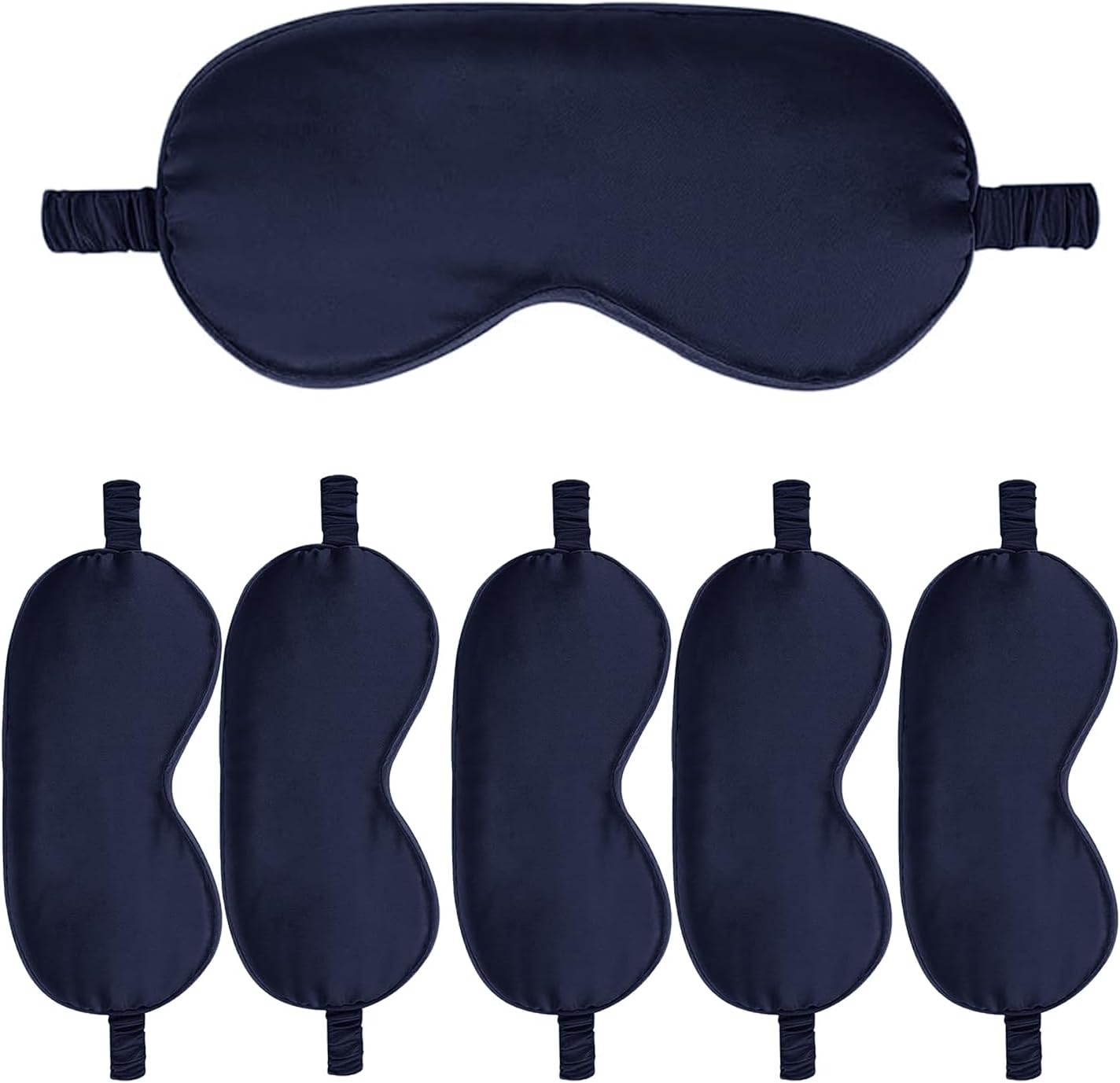 6PACK Silk Sleep Mask Satin Eye Masks Blackout Silky Eyeshade Cover Soft Blindfold Eyeshades for Women Sleeping Travel Gift