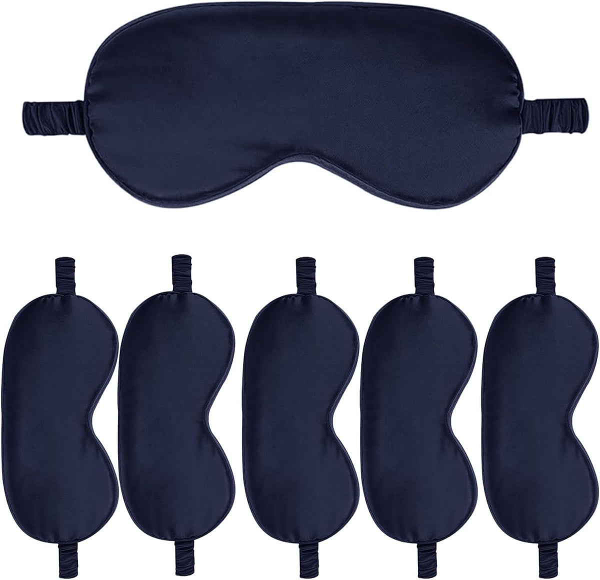 6PACK Silk Sleep Mask Satin Eye Masks Blackout Silky Eyeshade Cover Soft Blindfold Eyeshades for Women Sleeping Travel Gift