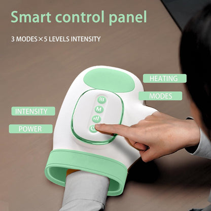 Neck and Shoulder Massager,Portable Shiatsu Back Massage Hand-Shaped Deep Tissue 4D Kneading Massager with Heat for Pain Relief and Muscle Relax,Gifts for Women Men,(Green)