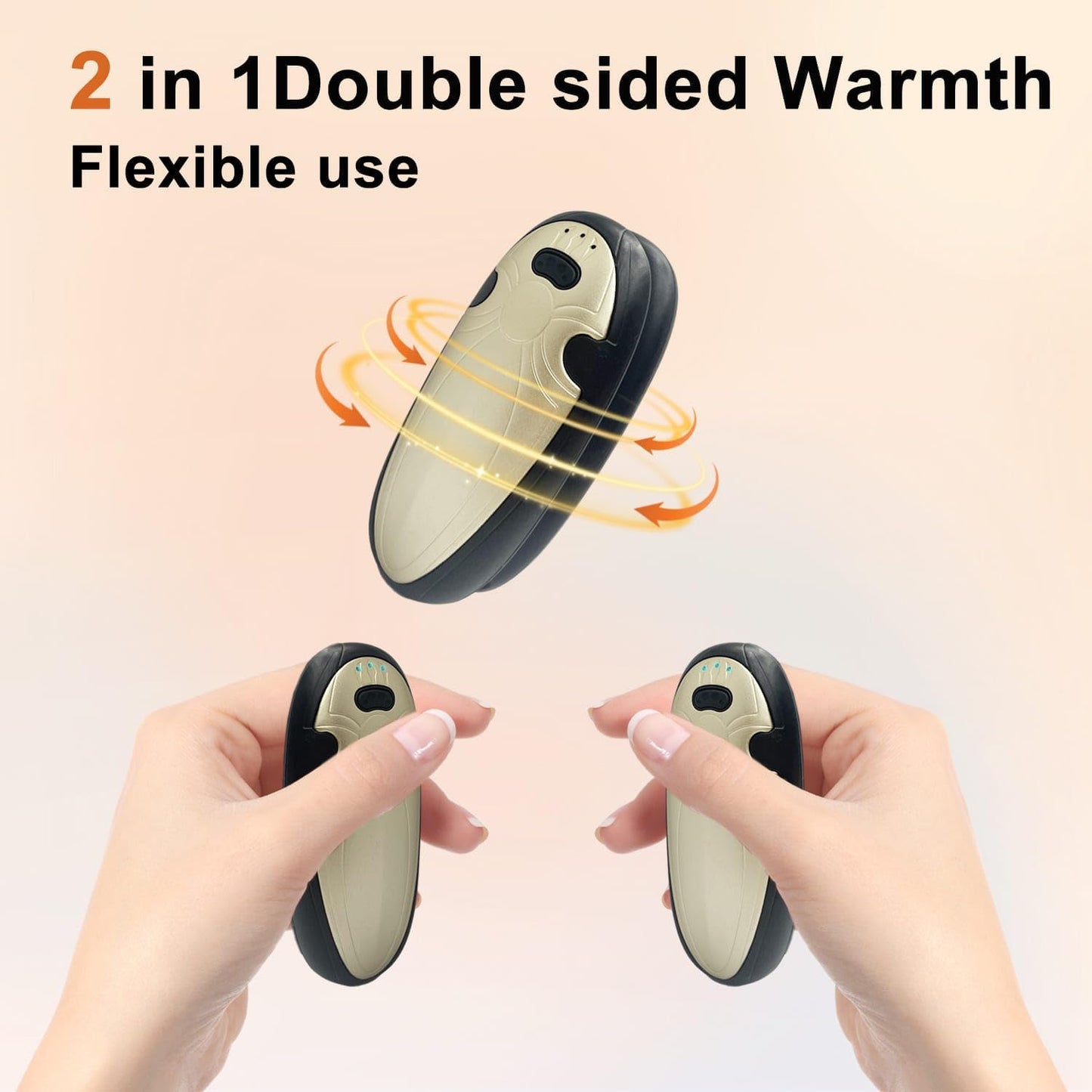 Hand Warmers Rechargeable 2 Pack,with Charging Case,14000mAh Electric Hand Warmer Reusable, 60Hrs Long Heating, Portable Pocket Heater Handwarmer for Women Men, Outdoor Camping, Ski Equipment