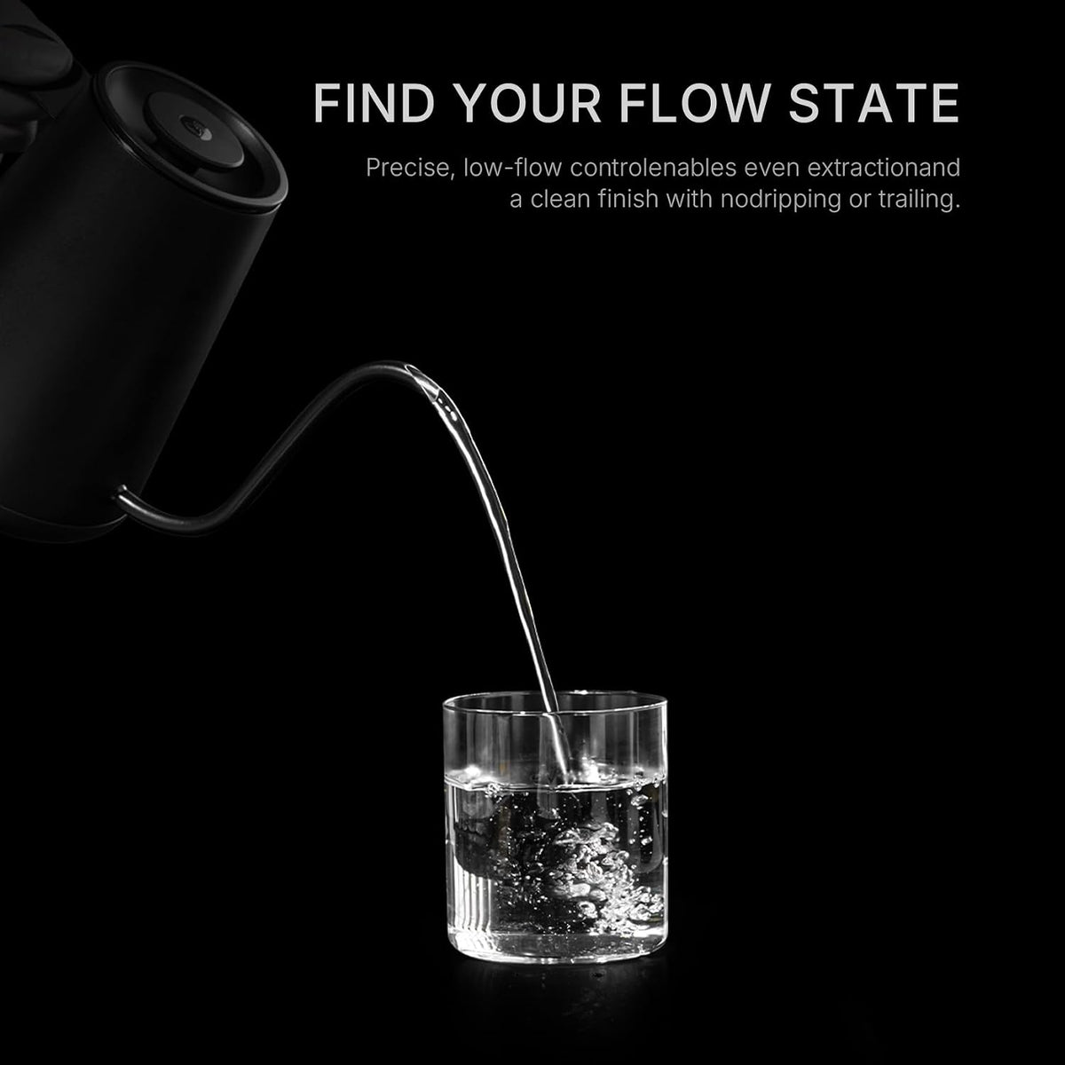 TIMEMORE Fish Smart Electric Coffee Kettle 600ML, Gooseneck Pour Over Kettle for Coffee and Tea Variable Temperature Control, Home Edition Black