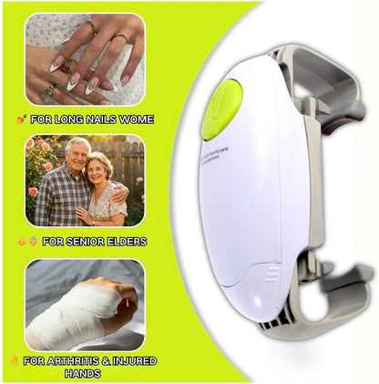 Electric Jar Opener, Automatic One-Touch Jar Opener with Upgraded Dual-Grip, 3-Second Fast Motor Kitchen Gadget for Seniors with Arthritis and Weak Hands