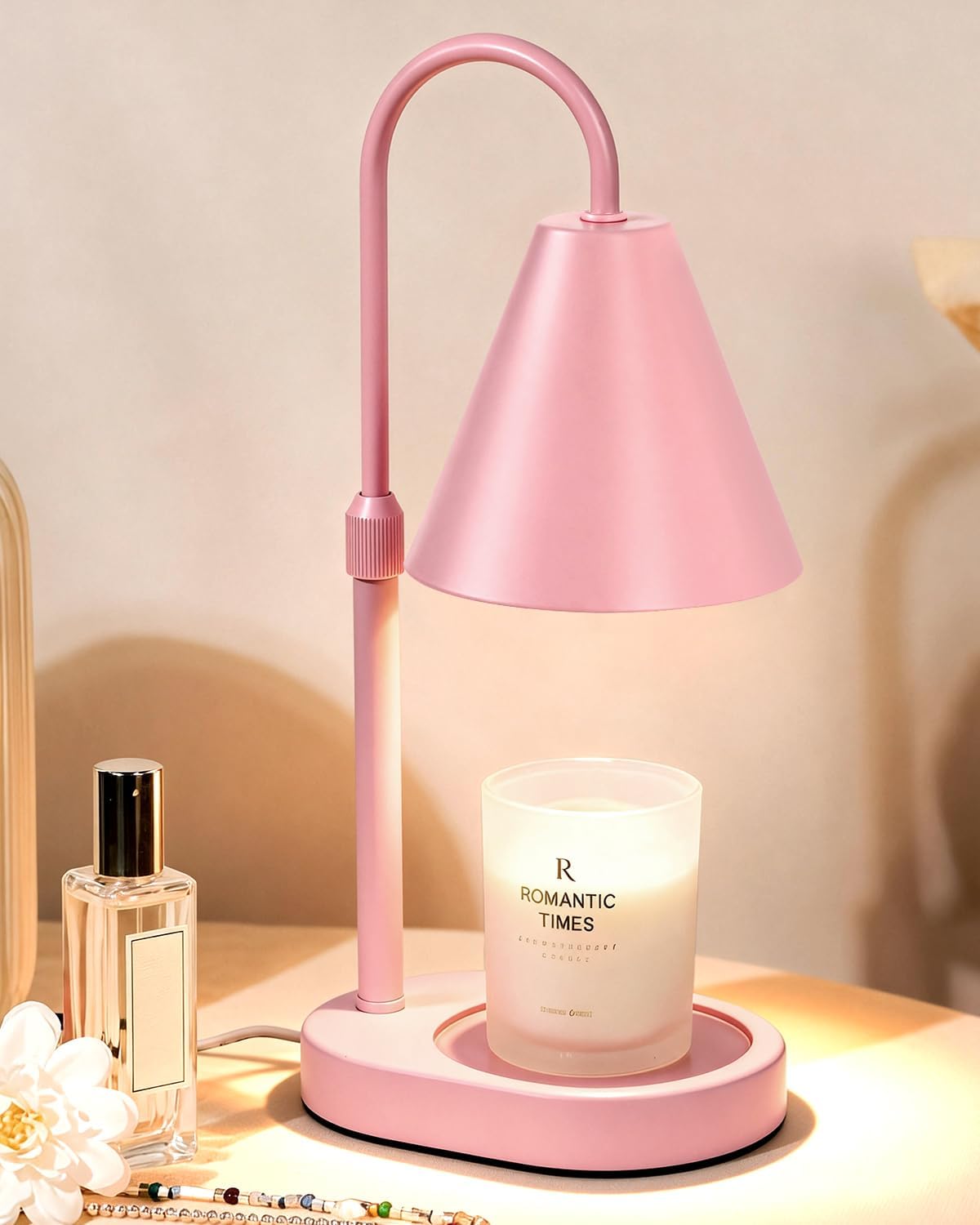 Modern Candle Warmer Lamp with Timer, Dimmable Candle Lamp Warmer, Mothers Day Birthday Gifts for Women Men, Black Candle Warmer, Adjustable Candle Light Warmer, Cozy Living Room Bedroom Home Decor