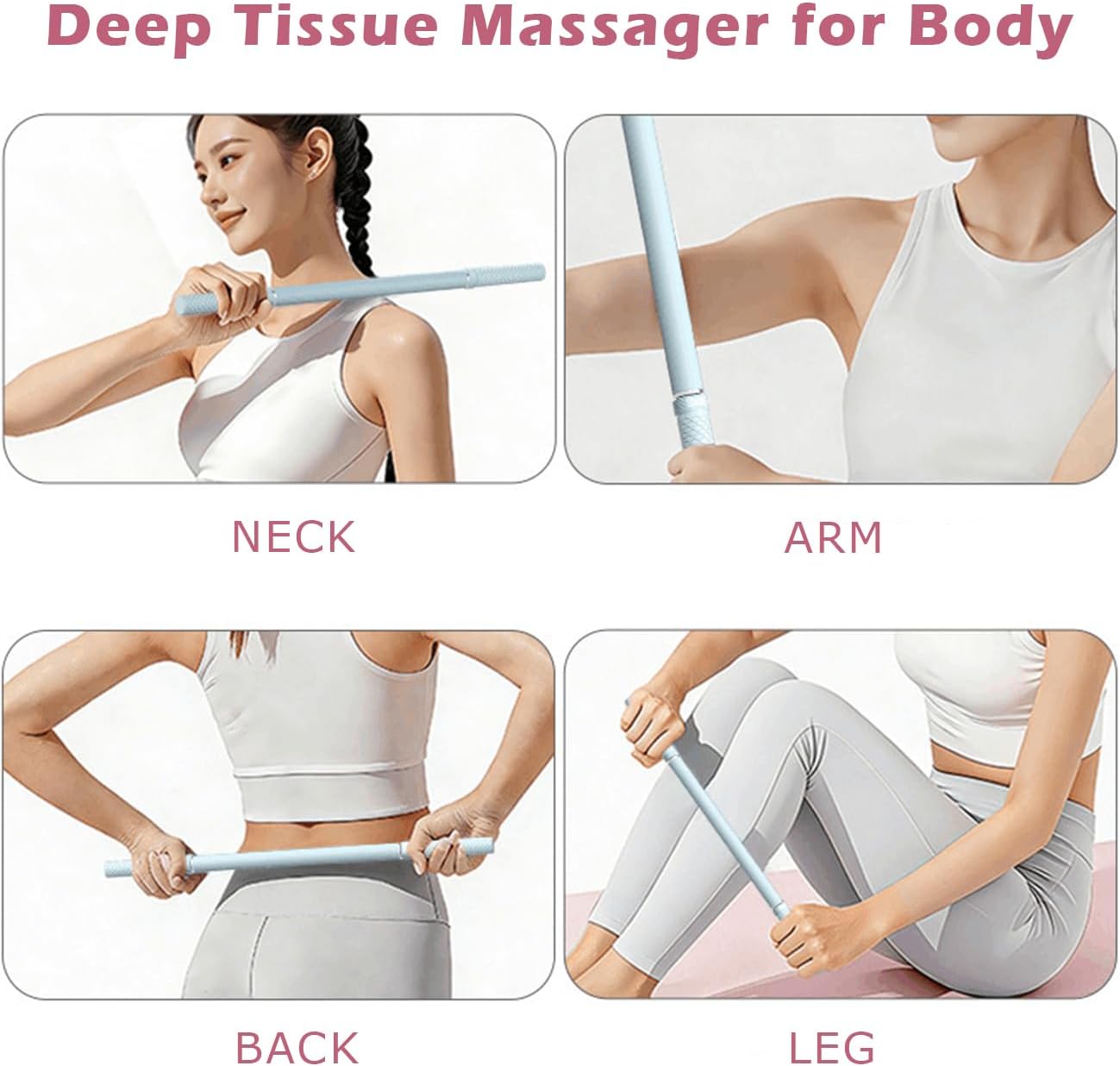 Muscle Roller Stick - Relieve Soreness & Improve Recovery | Massage Roller for Legs, Back, Shoulders Myofascial Release & Deep Tissue Massage