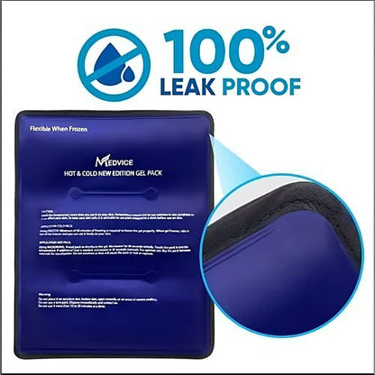 Medvice Knee Ice Pack Wrap with Cold Compression for Pain Relief, Swelling | Knee Replacement Surgery, Arthritis & Injury Recovery, Adjustable Straps, Gel Ice Packs for Meniscus Tear & ACL Blue