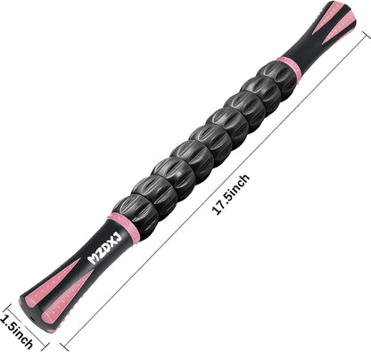 Wooden Cellulite Massage Roller for Legs and Thighs - Handheld Fascia Blaster Tool for Muscle Relief, Lymphatic Drainage & Body Sculpting - Anti Cellulite Massager for Women and Men (12 Wheel)