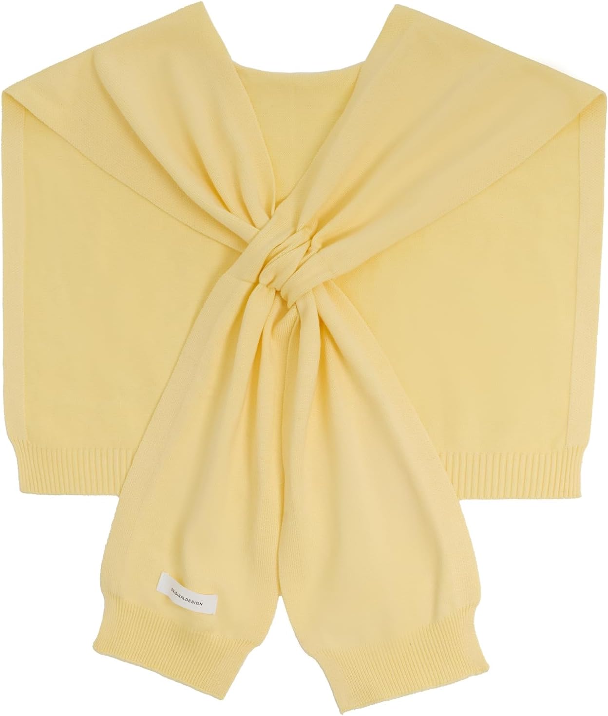 WaJuemy Women's Sweater Shawl Wraps Sleeves Knitted Collar Sweater Scarf Top Casual Lightweight Shoulder Cape Accessories