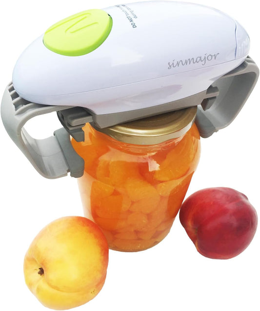 Automatic Electric Jar Opener for Seniors Arthritis, Weak Hands, One Touch | One Touch, Auto-Grip, Compact and lightweight, Ready to usefits, Almost all glass lid sizes