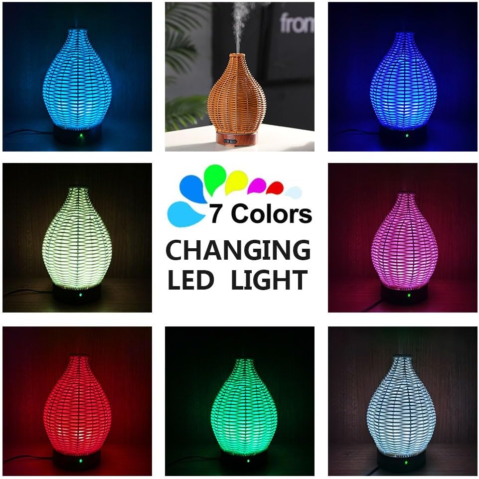 Tree Essential Oils Diffuser for Home 150ML Aromatherapy Diffuser | Birthday Gifts for Women mom,Metal Cool Mist Humidifier with 7 Colors Lights Waterless Auto Off Air Diffusers