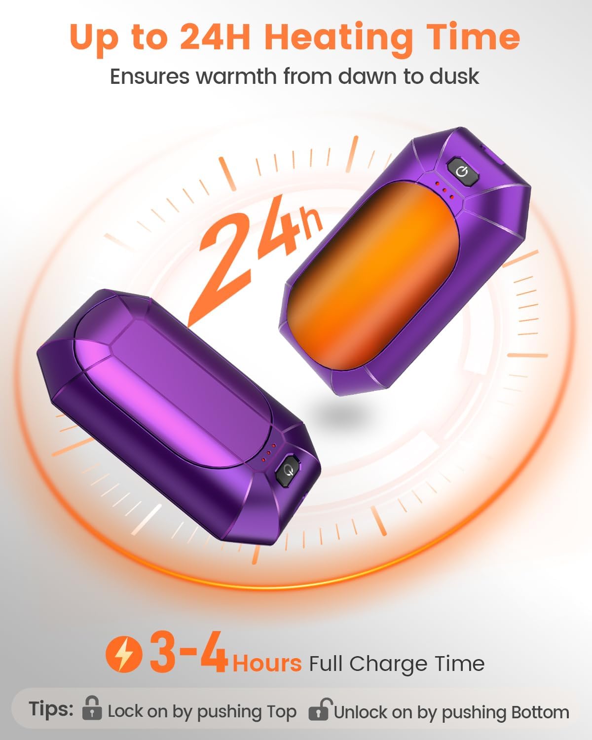 Hand Warmers Rechargeable 2 Pack, Reusable Electric Handwarmers Portable | AI Smart Safe Heat Long Lasting Pocket Heater, Warm Gifts for Men Women Outdoor Indoor Hiking Studying Hunting Golf Camping