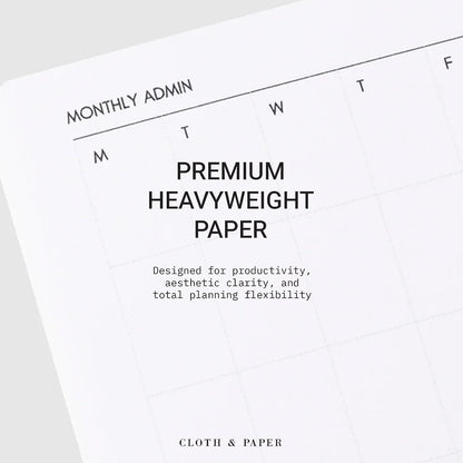 Cloth & Paper Travel Notebook | Daily Wellness Planner – Smoked Salt | Pocket Plus Wellness Planner 3.2" x 6" | Habit Tracker & Self Care Journal for Goals, Gratitude & Reflection – Soft Touch Cover