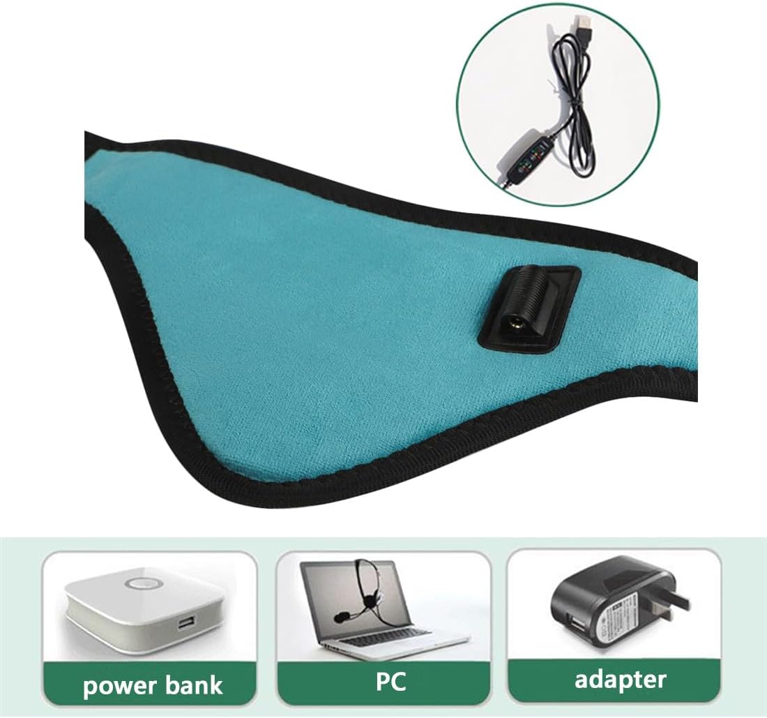 USB Neck Heating Pad Heated Neck Wrap for Pain Relief Electric Neck Warmer Collar Physical Therapy Heated Neck Brace 3 Adjustable Temp Auto Shut Off Portable Neck Heat Brace for Soreness Stiffness