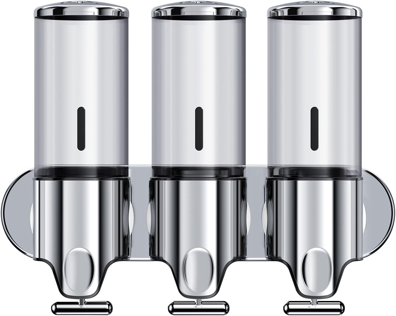Shower Soap Dispenser,Shampoo and Conditioner Dispenser | Shower Dispenser 3 Chamber No Drill,Wall Mounted Refillable Bottles,Shower Accessories for Bathroom,RV&Hotel,16.9 oz 3 in 1