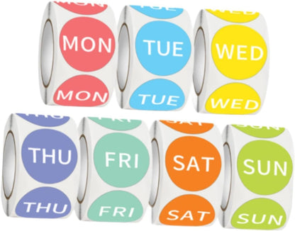 Day Dot Food Rotation Labels Expiration Date Decal 3500/7 Rolls Removable