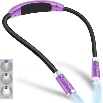 Vekkia Rechargeable LED Neck Book Light for Reading in Bed