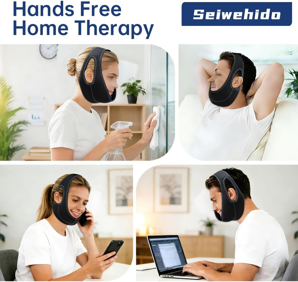 Wisdom Teeth Ice Pack Head Wrap Jaw Face Ice Pack with 4 Gel Packs