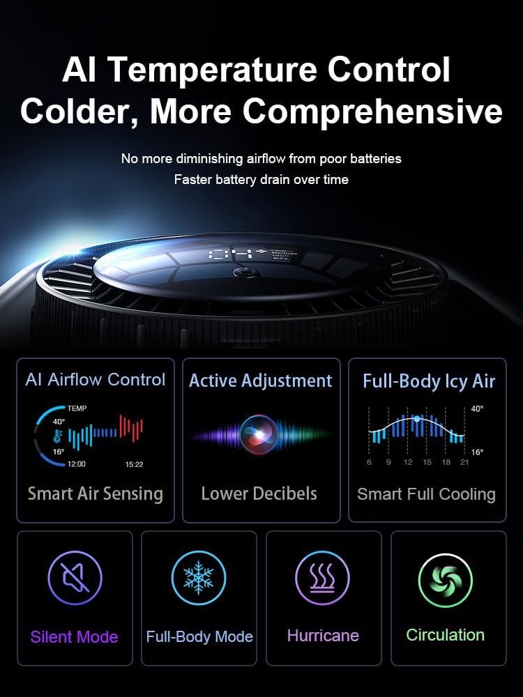 2026 Quiet USB Desk Fan,4 Speeds, 120°Tilt, table Fan for bed & Office