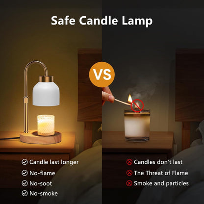 Candle Warmer Lamp with Timer Dimmer, Height & Brightness Adjustable