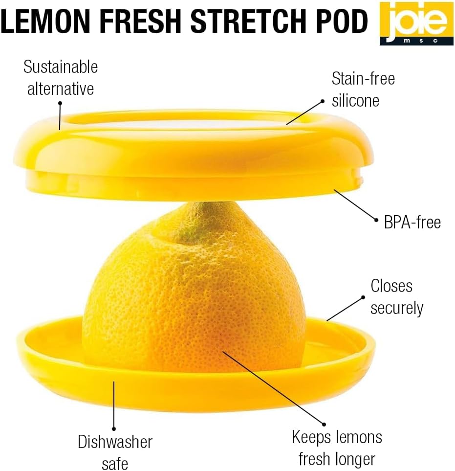 Joie Fresh Stretch Pod Onion Storage Container, Silicone Food Saver, Keeps Leftover Produce Flavorful and Firm in Fridge, Reusable Kitchen Gadget, Dishwasher Safe, BPA-Free