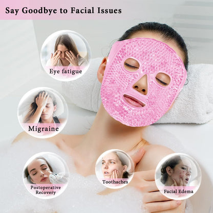 my novel things Face Ice Pack and 2 Packs Silicone Face Mask Cover