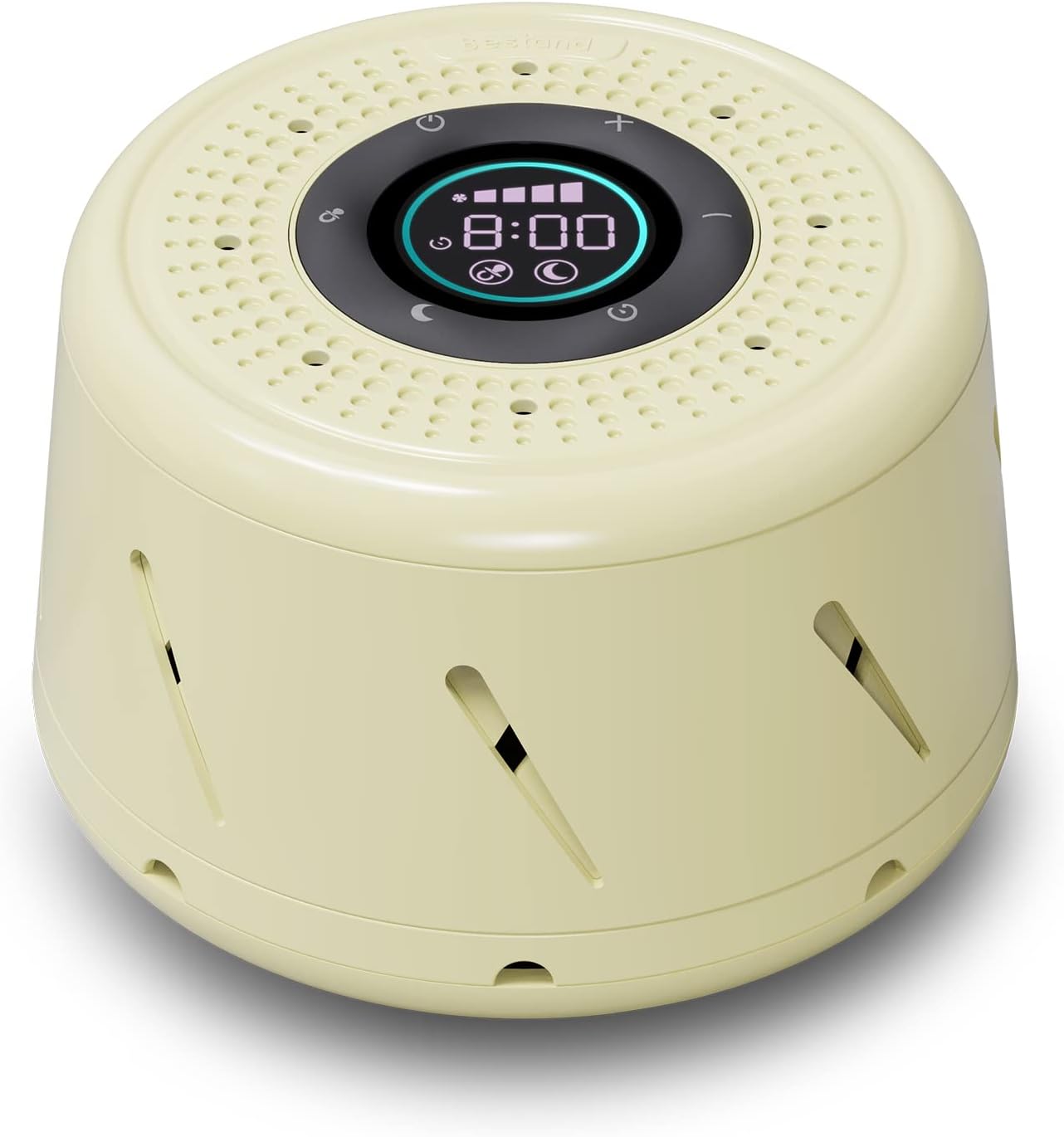 Real Fan White Noise Machine Sleep Sound Machine with Smart Mode, Timer & LED Display for Better Sleep, Office Privacy, Travel & Baby (White)
