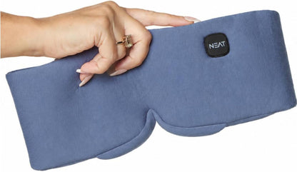 Heated Eye Mask – Cordless Electric Warm Eye Compress for Dry Eyes, Stye & Eye Strain Relief – 4 Heat Settings, Rechargeable, Light-Blocking, Blackout, Washable Cover (Ocean Stone)