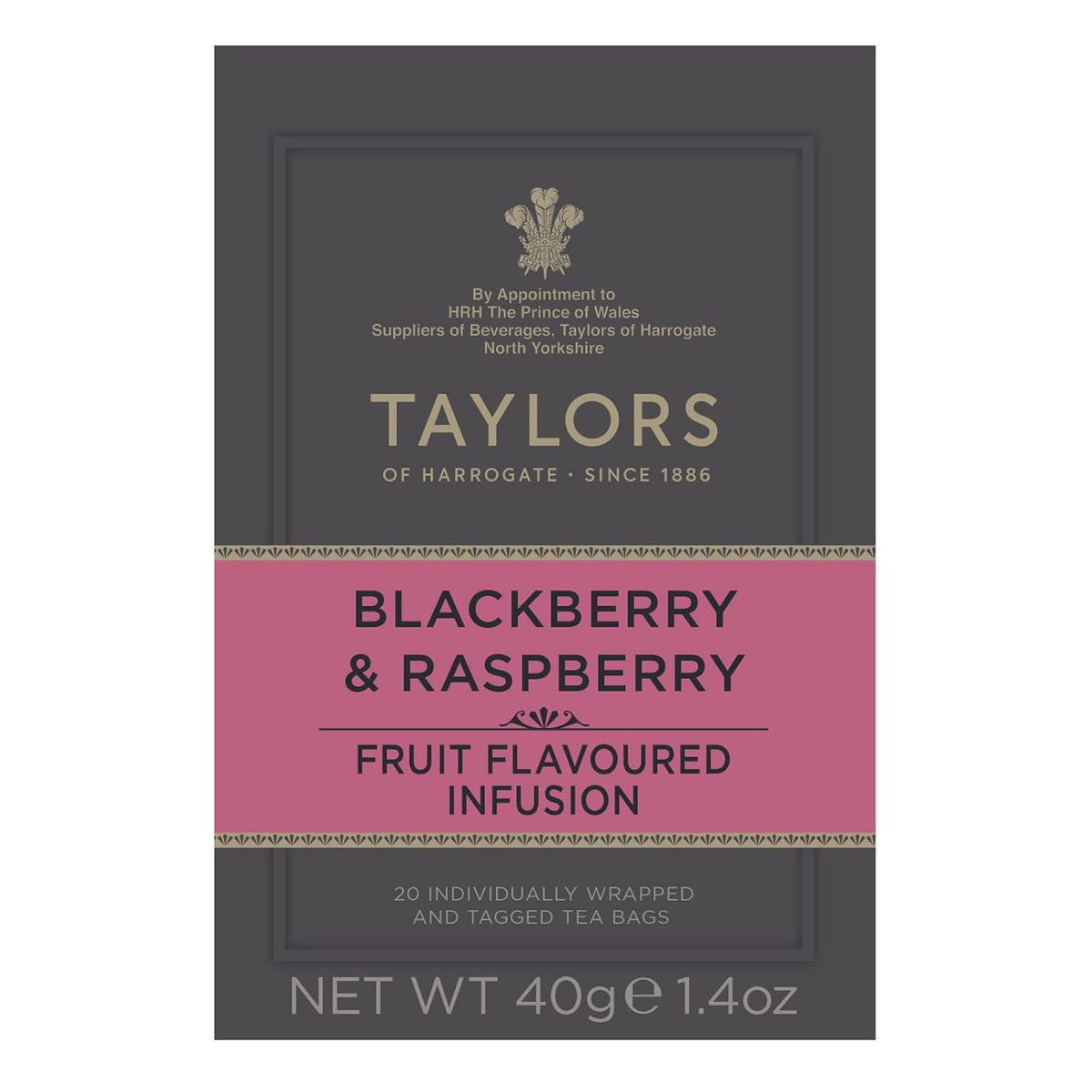 Taylors of Harrogate Blackberry & Raspberry Tea Bags, (Pack of 1)