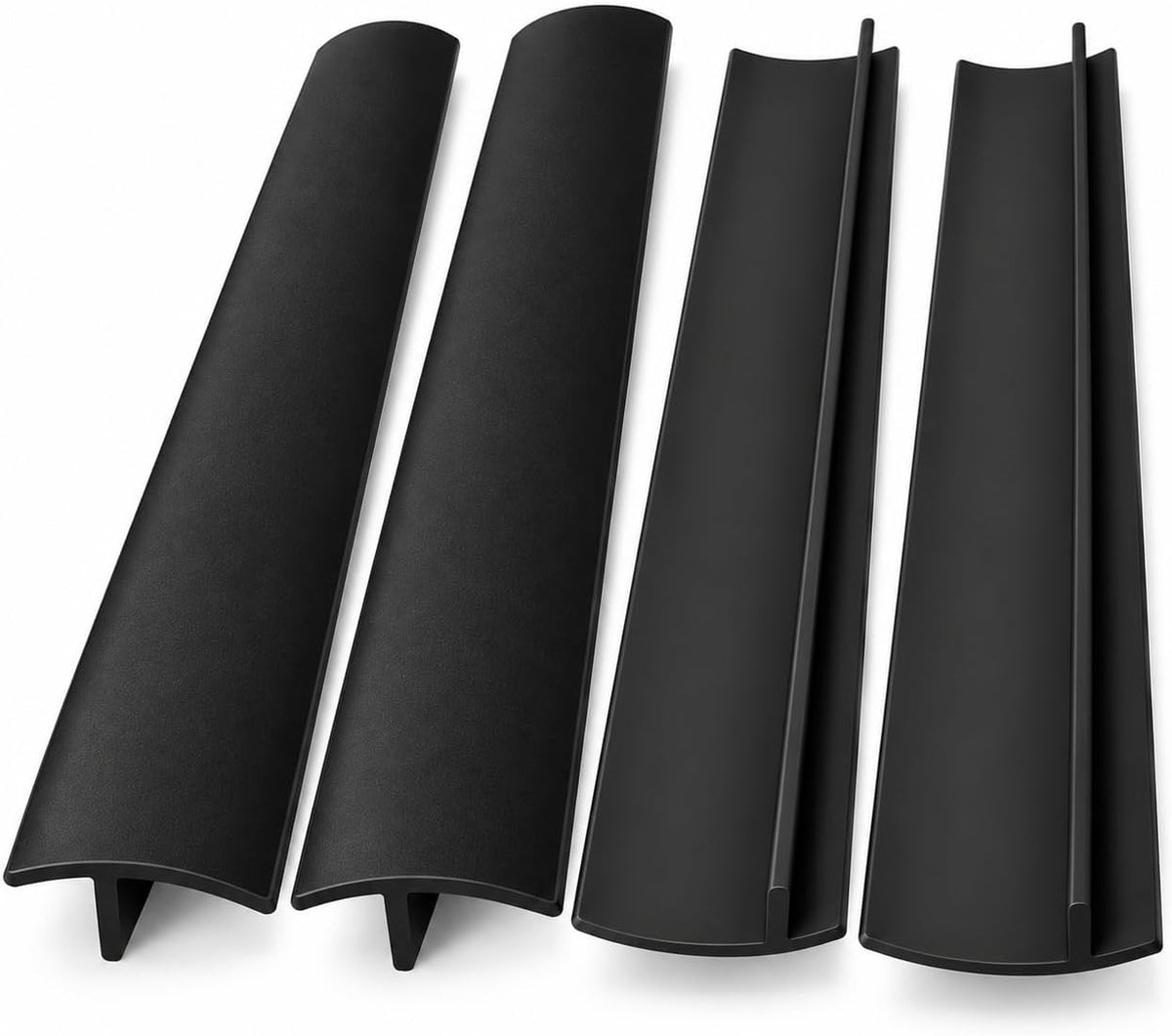 4 Pack Silicone Stove Gap Cover Non Slip 21 Inch Each Black Between Stove and Countertop Heat Resistant Kitchen Counter Gap Filler