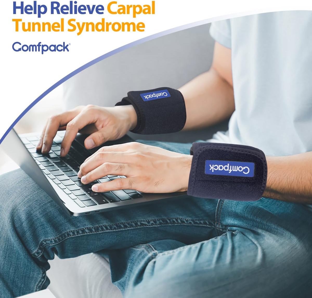 Comfpack Cold Therapy Wrap with 2 Packs for Pain Relief, Reusable Gel Ice Packs for Foot Plantar, Wrist, Ankle, Great for Sprains, Muscle Pain, Bruises, Injuries | Hot and Cold Ice Packs for Foot Plantar, Wrist, Ankle, Great for Sprains, Muscle Pain,