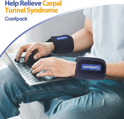 Comfpack Cold Therapy Wrap with 2 Packs for Pain Relief, Reusable Gel Ice Packs for Foot Plantar, Wrist, Ankle, Great for Sprains, Muscle Pain, Bruises, Injuries | Hot and Cold Ice Packs for Foot Plantar, Wrist, Ankle, Great for Sprains, Muscle Pain,