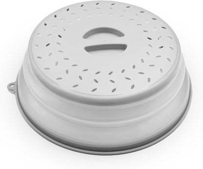 Microwave Splatter Cover 10.5” - Foldable Silicone Microwave Cover for Food | Splatter Covers the Dish and Plate - Durable Silicone Microwave Food Cover Lid With Vents for Microwave Splatter Protection