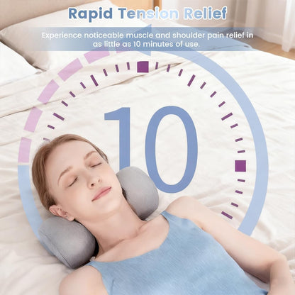 Neck Roll Pillow for Pain Relief, Cervical Memory Foam Pillow with Contour Support and Breathable Case, Portable Neck Stretcher Device for Home, Office, Travel and Relaxation