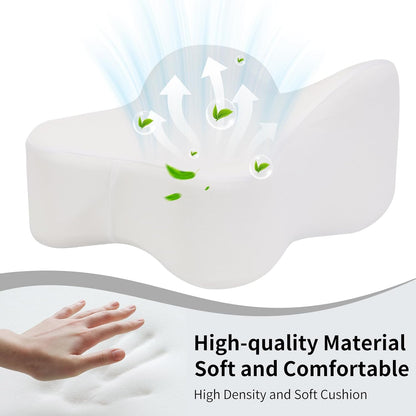 Pregnancy Knee Pillow for Side Sleepers with Strap, Memory Foam Leg Pillow for Sciatica Pain Relief, Hip & Back Support, Alignment Cushion for Pregnant Women, Post Surgery Leg Elevation (Gray)