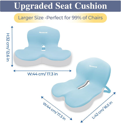 Car Seat Cushion with Lumbar Support Pillow, Seat Cushion for Driving