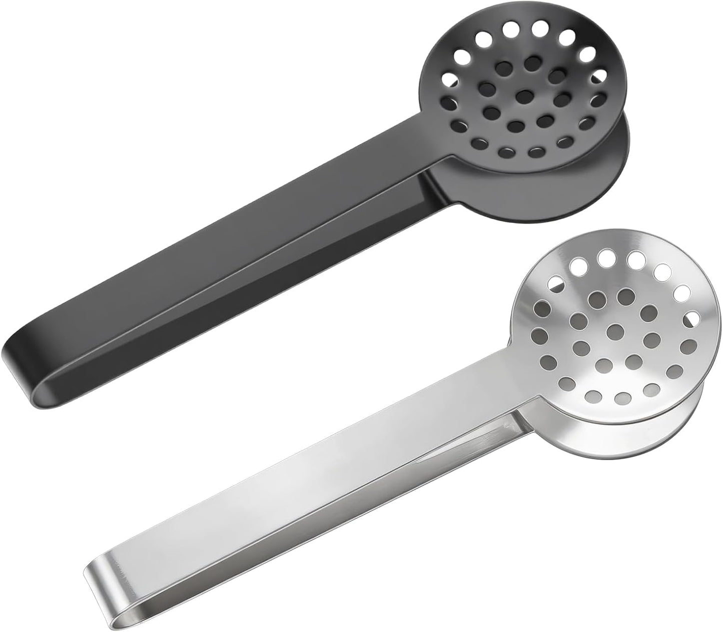 2 Pcs Tea Bag Squeezer Tongs Tea Filter Spoon Clamp Stainless Steel Teabag Strainer Dispenser for Kitchen Bar Tools
