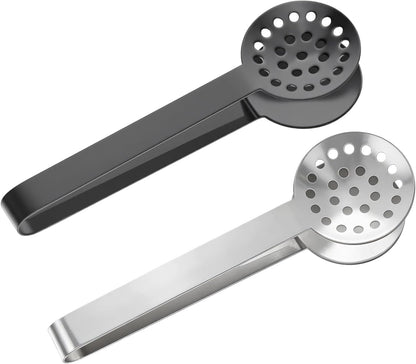 2 Pcs Tea Bag Squeezer Tongs Tea Filter Spoon Clamp Stainless Steel Teabag Strainer Dispenser for Kitchen Bar Tools