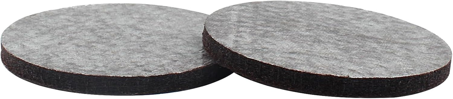 48 Pcs 1-1/2"/38mm Felt Furniture Pads Brown Round | Self Adhesive, 5mm Thick, Anti Scratch Floor Protectors, For Furniture Feet Chair Legs