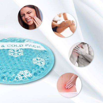 OLESILK Small Round Gel Beads Ice Packs with Cloth Backing, 6 Packs