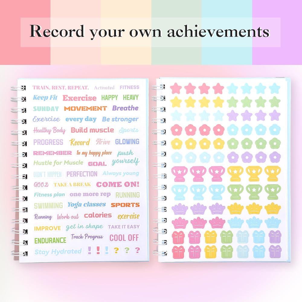 icceemee Undated Health & Wellness Planner – Daily Food Diary, Habit Tracker & Fitness Journal for Weight Loss, Gluten Free Dairy Free Sugar Free Diet, Mood & Energy Log, Meal & Exercise Notebook for Women & Men
