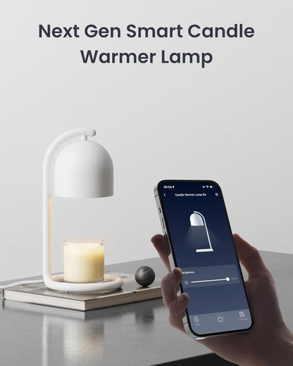 SwitchBot Smart Candle Warmer Lamp App & Voice Control, Flameless Wax Melter with Timer, Bulb x2, for Jar Candles, 1%-100% Dimmable, Matter for Apple Home & Alexa, Women Birthday Housewarming Gift