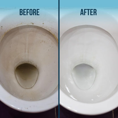 Powerstone Pumice Stone Toilet Bowl Cleaner with Handle (2-pack) - A Solution for Hard Water Stains on Toilets, Grills, Tiles, Grout & Pools