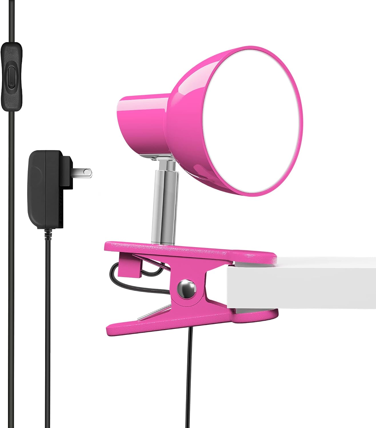Clamp Light, Super Bright Clip Lamp for Book Reading in Bed Headboard Light, Easy to Attach Illumination Powerful Small Compact Clamp Lamp Black