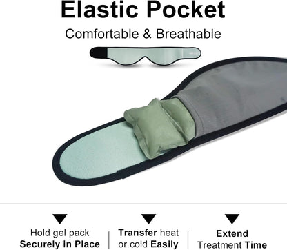 Wisdom Teeth Ice Pack Head Wrap for TMJ Pain Relief, Oral Surgery Recovery, Face & Jaw - Reusable Hot & Cold Therapy with 4 Gel Packs for Dental Implant, Tooth Extraction, Swelling（Pea Green）