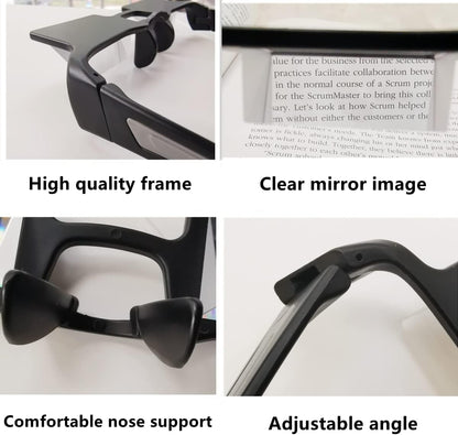 CHANGAR Prism Glasses Light-weight Lazy Glasses Horizontal Reading Spectacles 90° Vision Neck Protection Prism Glasses for Bedridden Lying Down Reading and Watching TV/Mobile Phone in Bed