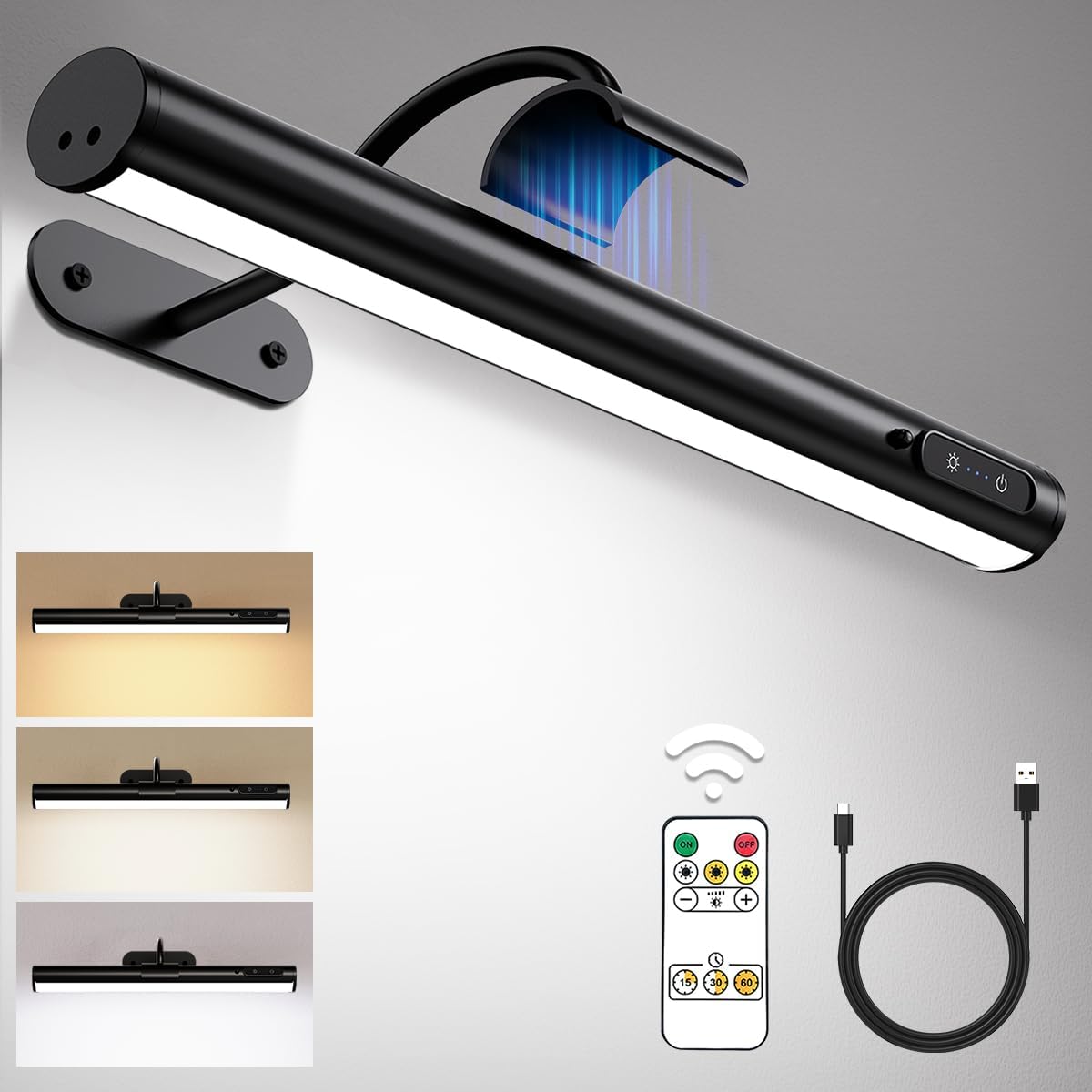 Hapfish Motion Sensor Battery Operated Wall Sconce,Wireless Picture Lights