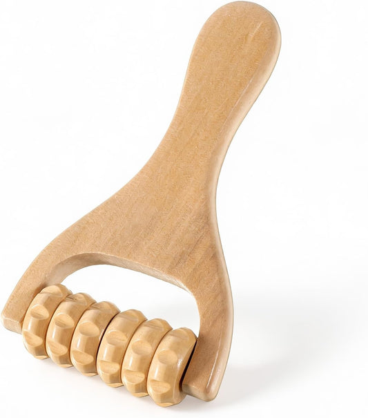 Wooden Massage Roller, Manual Handheld Wooden Rollers for Massage
