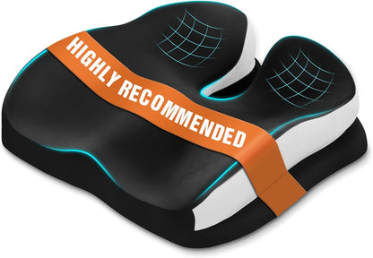 Memory Foam Ergonomic Seat Cushion for Office Chairs Pain Relief