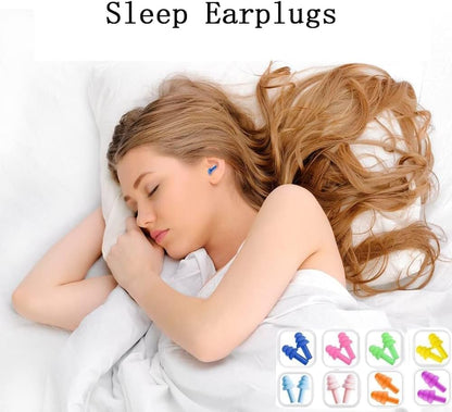 Earplugs for Sleeping Noise Cancelling, 8 Pairs Reusable Ear Plugs