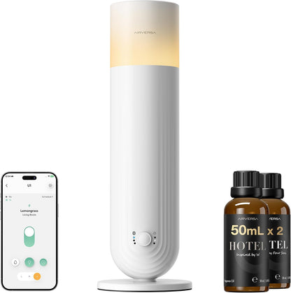 Airversa U1 Smart Hotel Waterless Diffuser with 100mL Oils Kit, Black