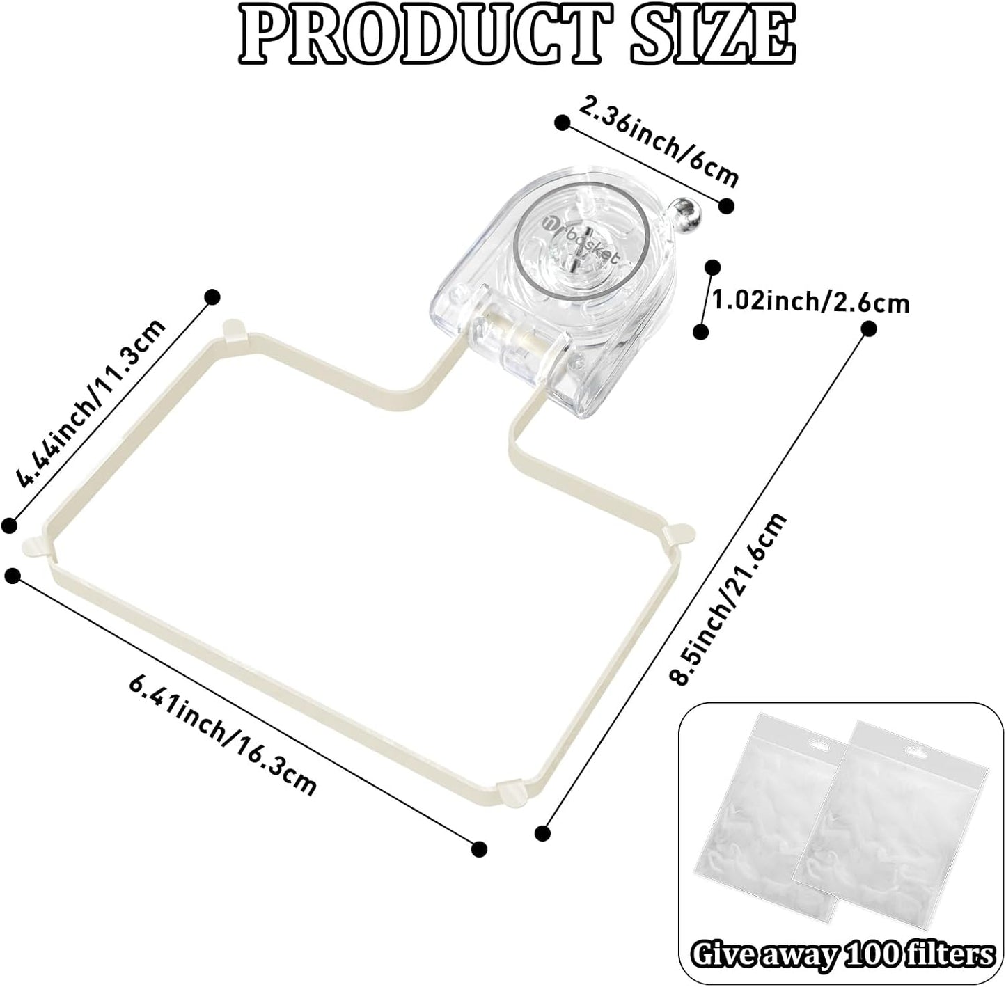 Kitchen Sink Strainer with Filter Mesh Bag, Food Waste Filter Basket, Suction Cup Folding Washing Vegetables and Fruits Drying Bag Holder